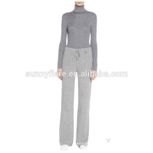 Mulheres de moda 100% Cashmere Knitted Super Warm loose Pants